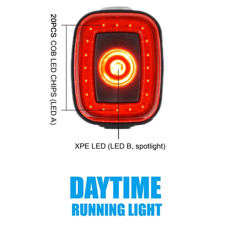 Bicycle Safety Light Led Tail Light For Bicycle Bright Cycling Safety Flashlight 70 Lumens Rear Red Light For Night Riding