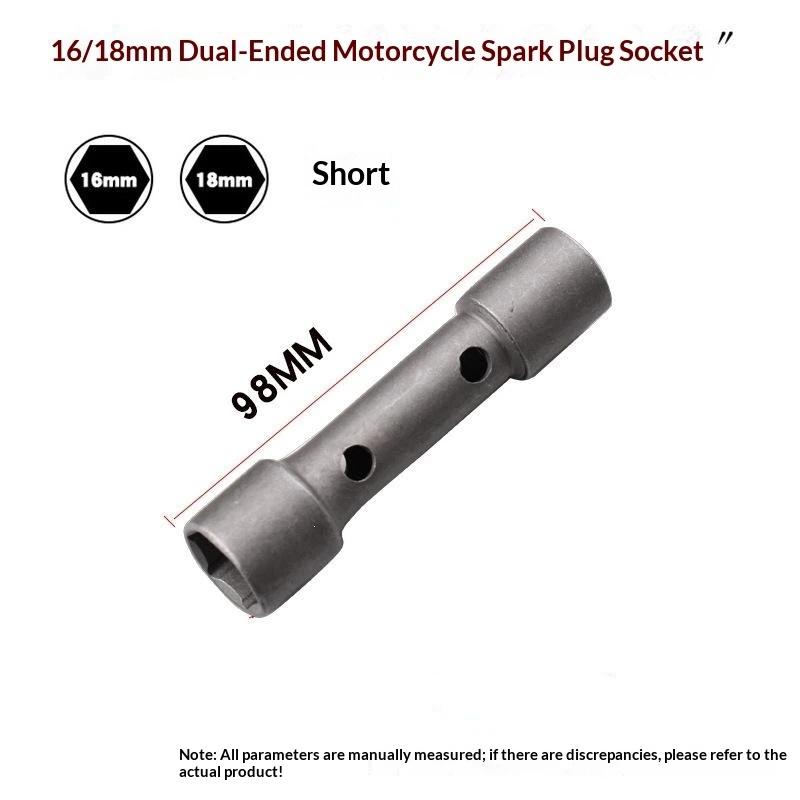 Spark Plug Socket Wrench Three Jaw Double Headed 16-18mm Heavy Duty Steel for DIY Auto Repair Car Maintenance