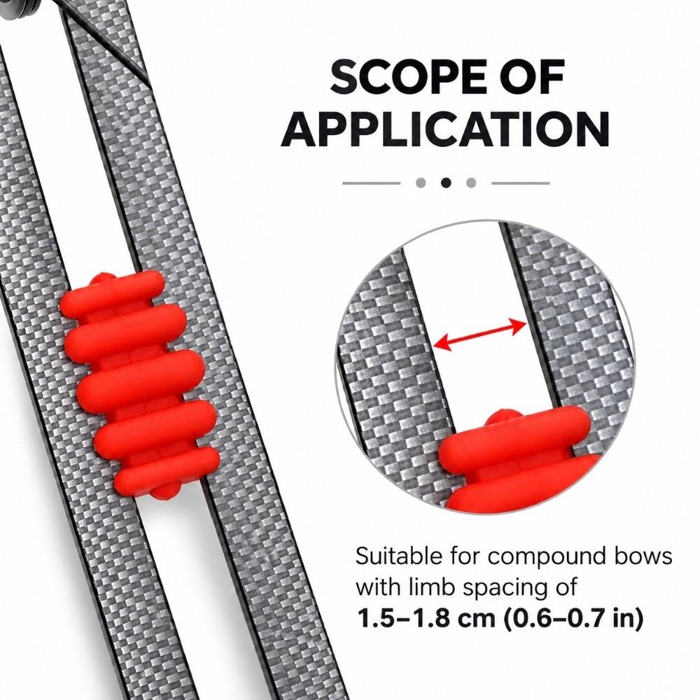 2PCS Dampening Pad Vibration Dampener Silicone Shock Absorber Bow Limbs Stabilizer Outdoor Sports