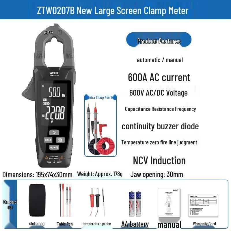Chint High-Precision Smart Digital Clamp Multimeter (CN Version)