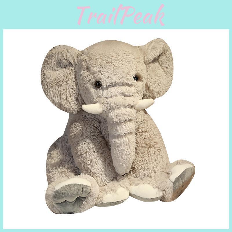 Toy Plush Elephant Long Hair Comfort Doll Simulation Bed Decoration Throw Pillow