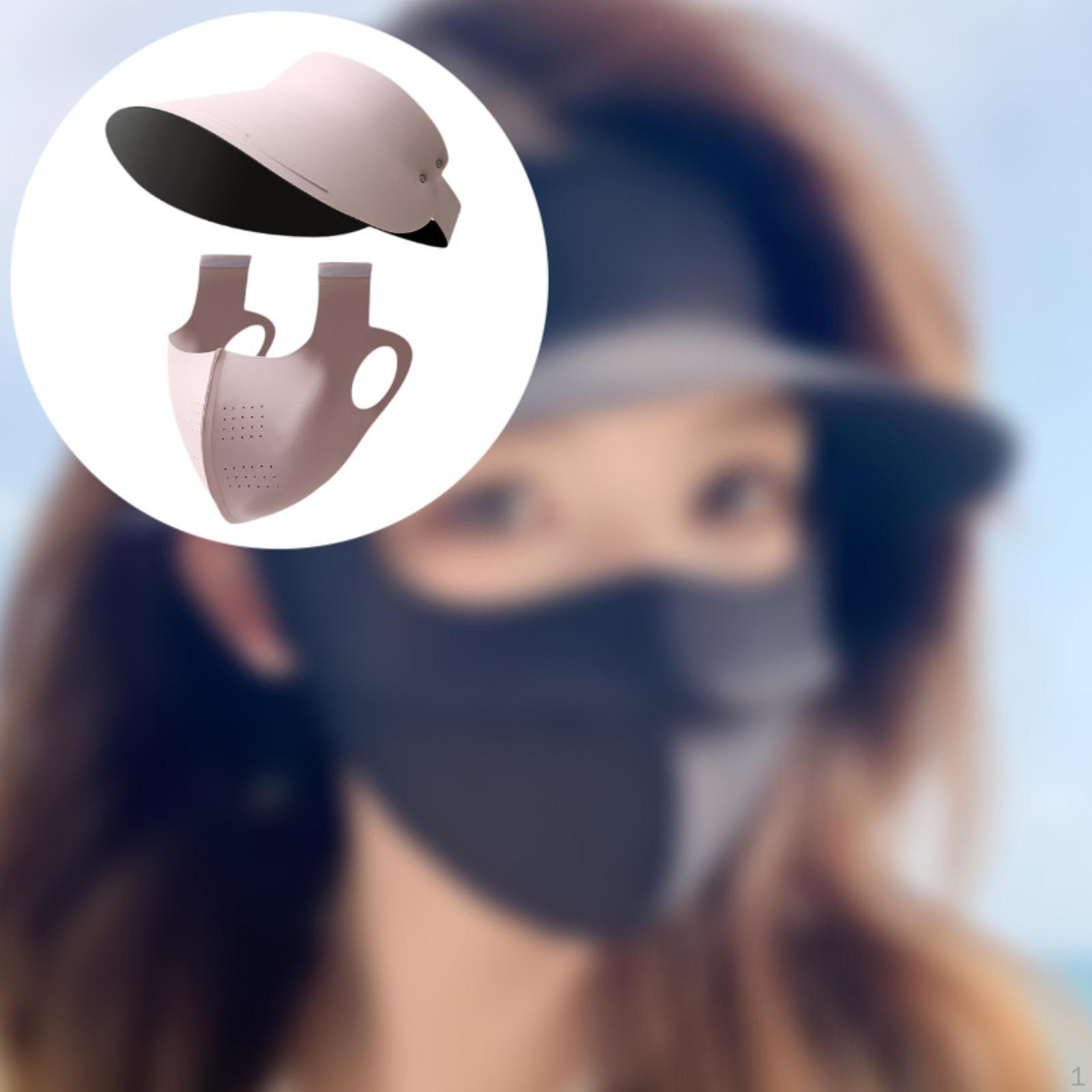 

Капелюх-маска 2 в 1 для захисту обличчя від сонця, дихаючий, зі знімною маскою для жінок і чоловіків рожевий