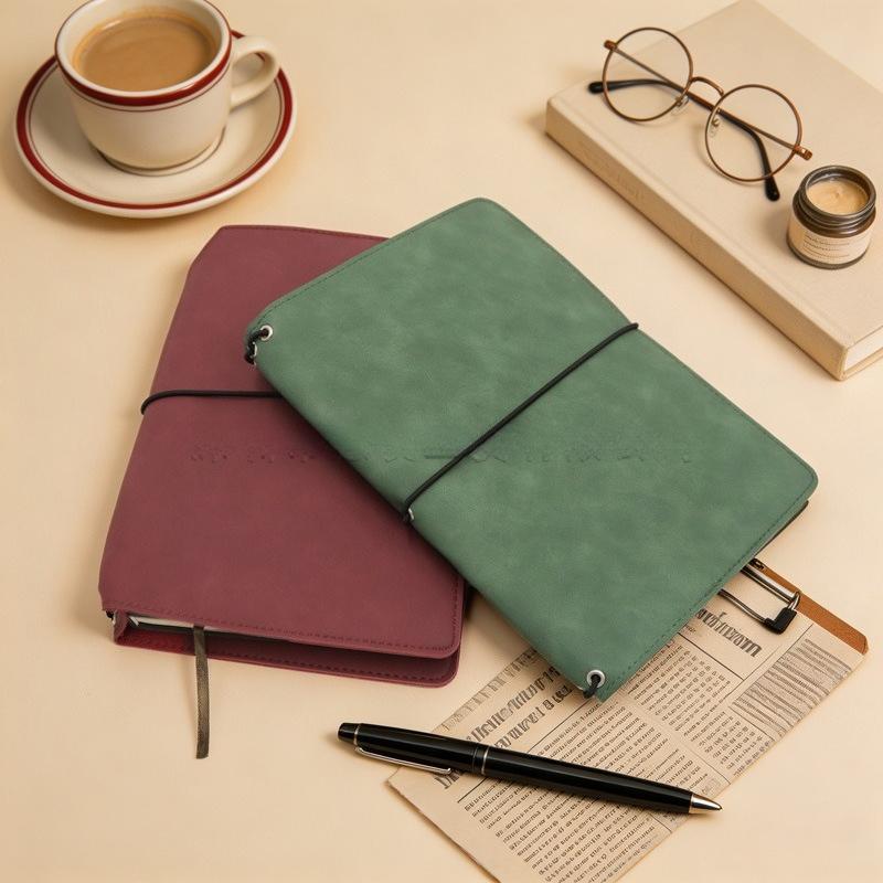 A1 Vintage Leather Notebook Cover Strap Notepad Protector Pu Book Sleeve for Journal Notebooks Planner Sketchbook