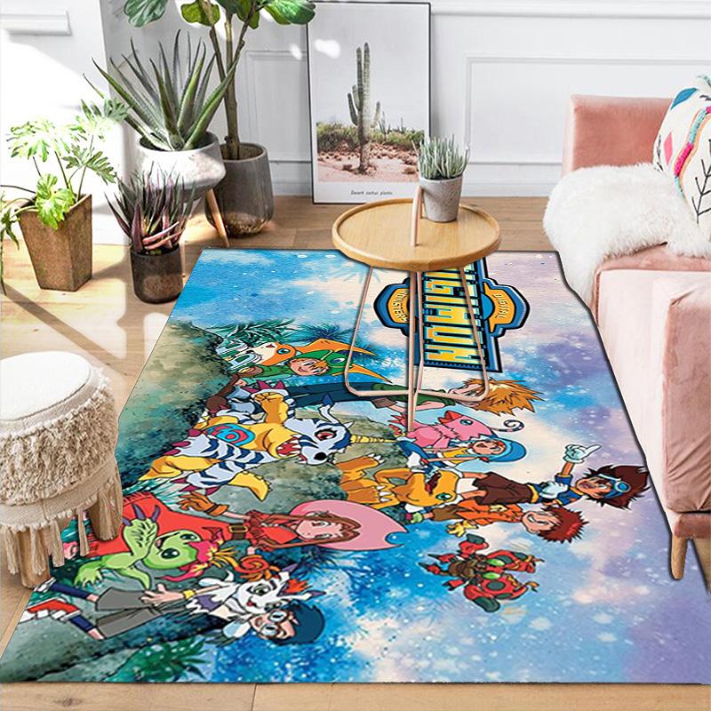 Digimon Rug Floor Mat for Living Room or Bedroom Soft and Comfortable Carpet a Gift for Birthday and Holiday.NFF0928542