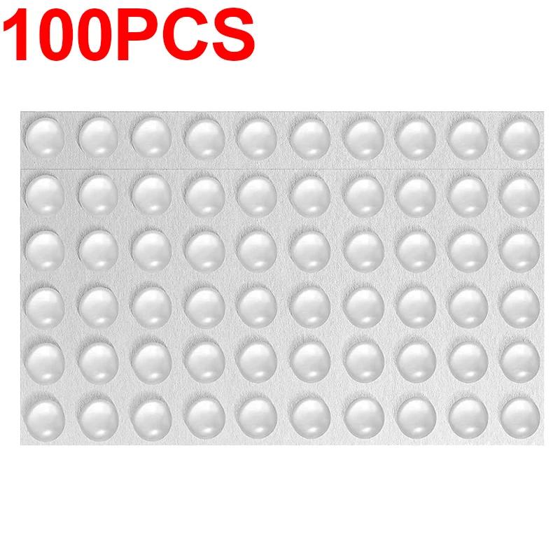 500/50pcs Self-Adhesive Clear Door Stop Rubber Damper Buffer Cabinet Bumpers Silicone Pads Furniture Protective Anti Slip Mat