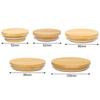 52/62/72/80/90/100mm Round Wood Mason Jar Lid Bottle Canning Storage Silicone Sealing Cap Wood Wide Mouth Cover Reusable Jar Lid