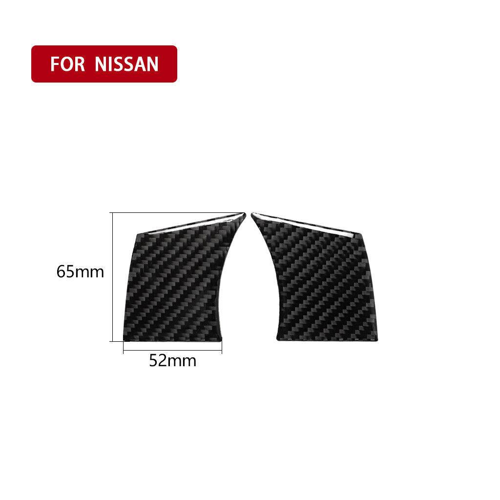 2 X For Nissan 350Z 2006-2009 Carbon Fiber Steering Wheel Trim Cover Sticker