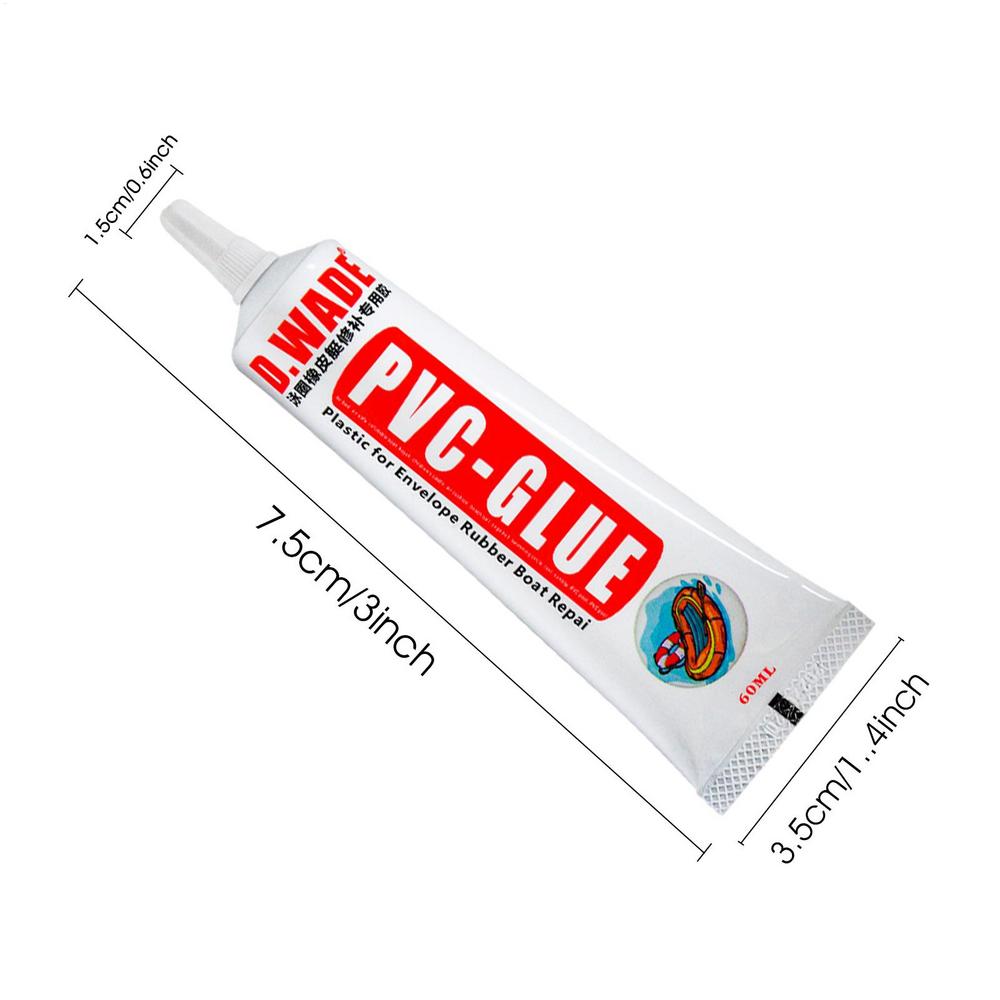 PVC Glue for Air Mattress 60g PVC Adhesive Inflatable Boat Repair Glue Instant Super Glue for Rubber PVC Inflating Air Bed