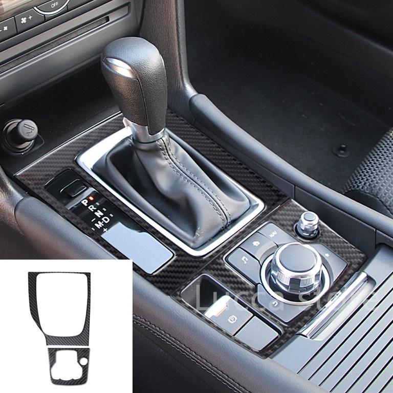 Carbon fiber For Mazda 3 Axela 2013-2016 Accessories Gear Panel Center Console Dashboard Ac Air Outlet Vent Cup Holder