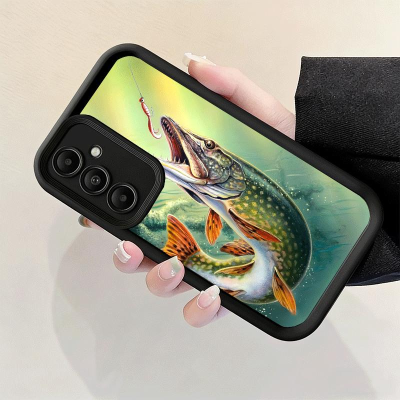 Phone Case for Samsung Galaxy A17 A16 A15 A14 A13 Carp Fish Fishing Rod A56 A36 A26 A55 A35 A25 A54 A34 A24 A53 A33 A23 A07 A06