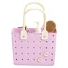 Portable Picnic Basket - Cream-colored Outdoor Soft Material - Bottom for Draining Water - Washroom and Bathing Area Storage Basket