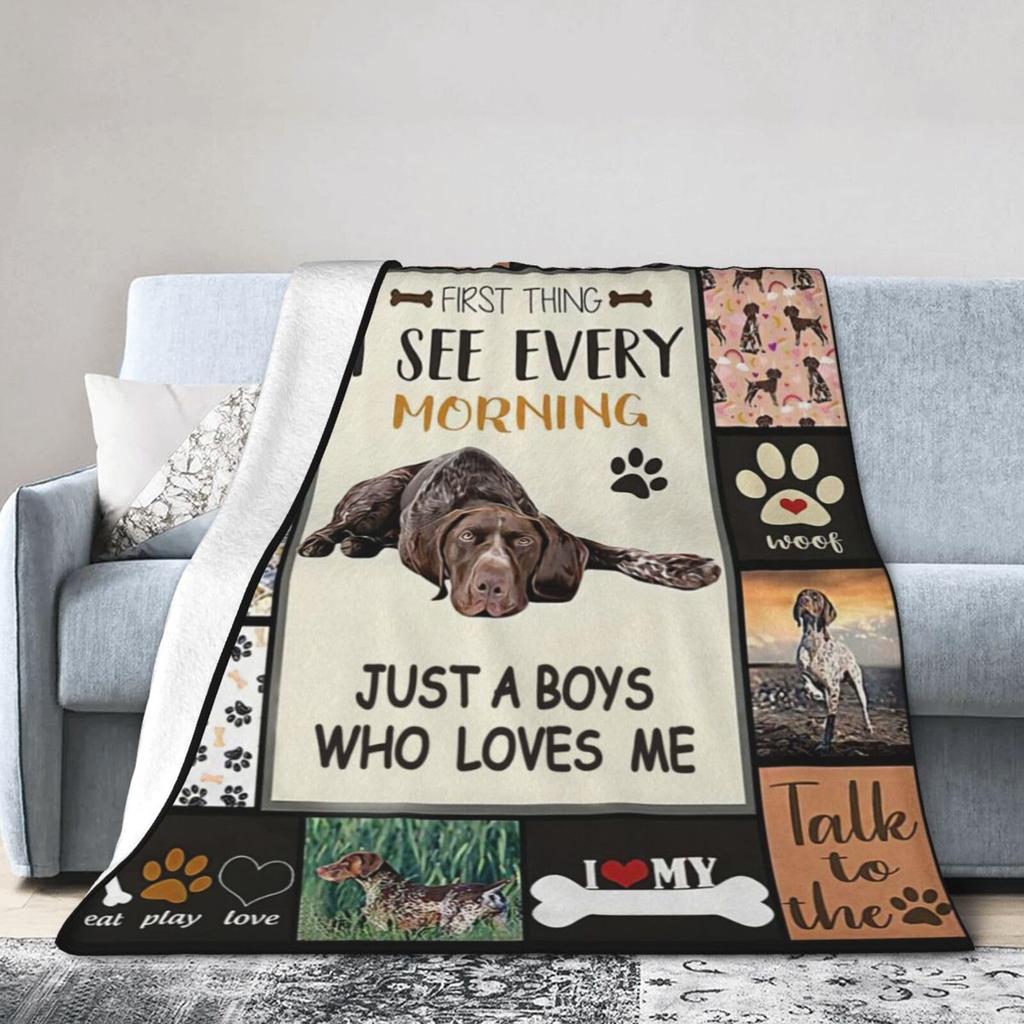 Cobertor de flanela com estampa de cachorrinho, cobertor para ar condicionado, cobertor para sofá
