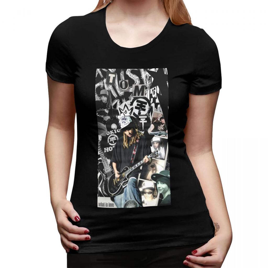 Tokio Hotel Tom Kaulitz Music Band TShirt for Women Round Neck Streetwear T Shirts Womens Short Sleeve Summer Clothes Tops