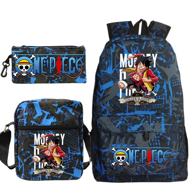 School Bag Large Capacity, Junior High School Students, Primary School Students, School Bag Three-Piece Set, Backpack, Messenger Bag, Stationery Bag