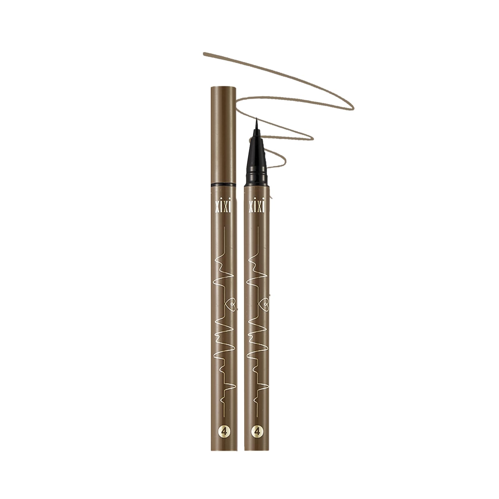 

XIXI BOX Liquid Eyeliner, Ultra-Fine Brush, Quick-Drying, Smudge-Proof, Waterproof, Long-Lasting, Long-lasting. #4 Gray Brown