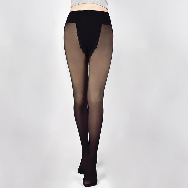 Women's Velvet-Lined Nude Leggings: Skin-Colored Double-Layer Pantyhose for Autumn & Winter