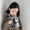 Kids Scarf Winter Warm Korean Fashion Sweet Heart Design Knitted Neck Warmer Thick Soft Scarf for Children Boy Girl (3-14 Year)