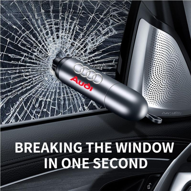 Bezpečnostní kladívko do auta Rozbíječ oken pro nouzové situace Řezačka bezpečnostních pásů pro Audi A3 A4 B5 B6 A3 8P 8V 8L A5 A6 C6 C5 A1 A7 A8 Q2 Q3 TT RS3 RS4