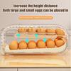 Bilayer Fridge Egg Storage Box Automatic Rolling Eggs Holder Rack Countertop Refrigerator Eggs Dispenser Egg Organizers Holder