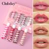 4pcs Colored water light fine flash pearlescent lip gloss set foreign trade hose moisturizing nude lip balm lip glaze