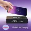 10W Wireless Fast Charging Wooden LED Multifunctional Alarm Clock