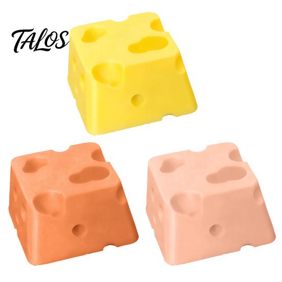 Novelty Cheese Design Keycap 4PCS Keyboard Keycaps, 3D Printed Macaron Color Key Caps, Durable PLA for Cross Axis Switches Decorative Set, Gaming