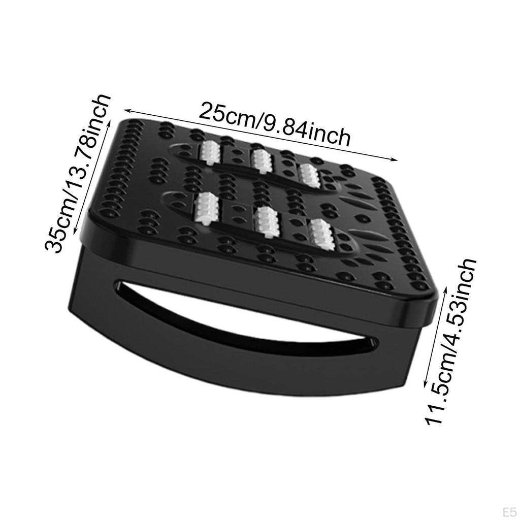 180° Adjustable Office Footrest, Double Row Massage Rollers, Textured Surface, Non-Slip