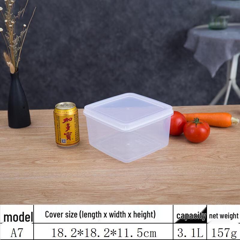 HANDUNYOU A7 Plastic Food Storage Containers, 3.1L, Set of 3