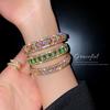 European & American Iridescent Rhinestone Geometric Bangle - Elegant and Unique Fashion Bracelet for Women