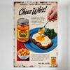 Vintage PAIRA Cheez Whiz Advertising Metal Tin Sign Retro Cheese Spread Ad Wall Plaque for Kitchen Bar Man Cave Home Decor