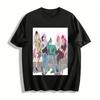 Koreanischer Stil Multi-CP Versammlungs Print T-Shirt Anime Stil Lockeres Partner Oberteil Für Männer Und Frauen Reines Baumwoll T-Shirt