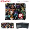 Virtual World Game Peripheral Wallet Cartoon Print Short Fold Card Holder Unisex 1pcs