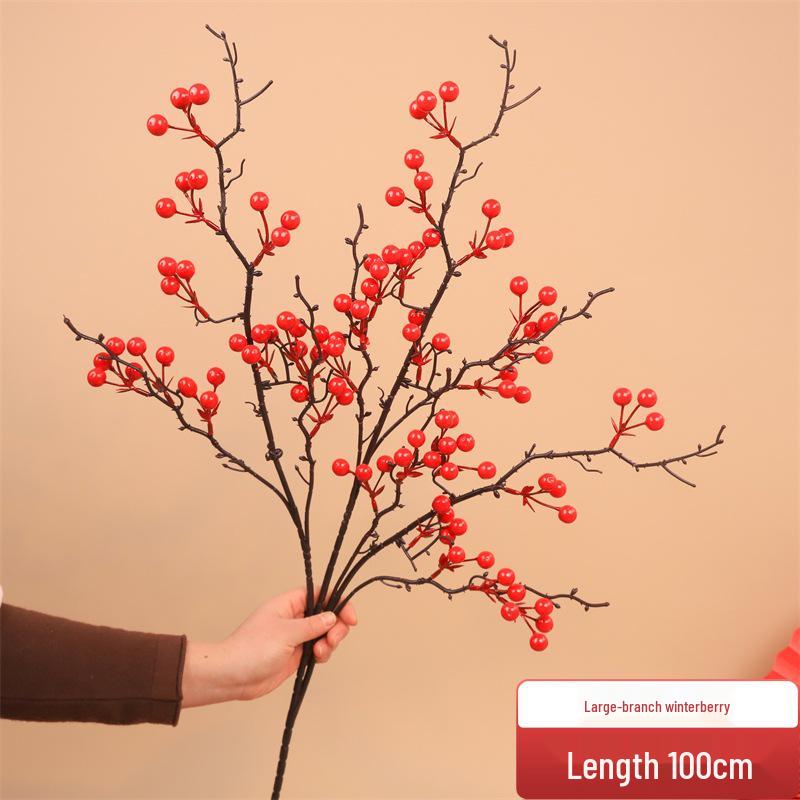 Искусственная цветочная композиция из остролиста и граната