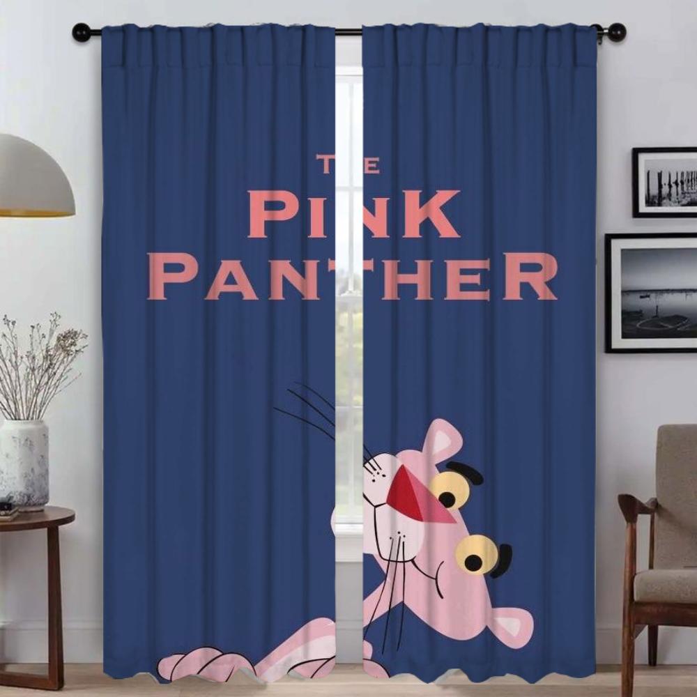 

Рожева Пантера Кухонні Штори 2 Штуки Штори для Вітальні Штора Тюль для Спальні Хелловін Декорація Жалюзі Перегородка W50xH70cmx2pcs-CL
