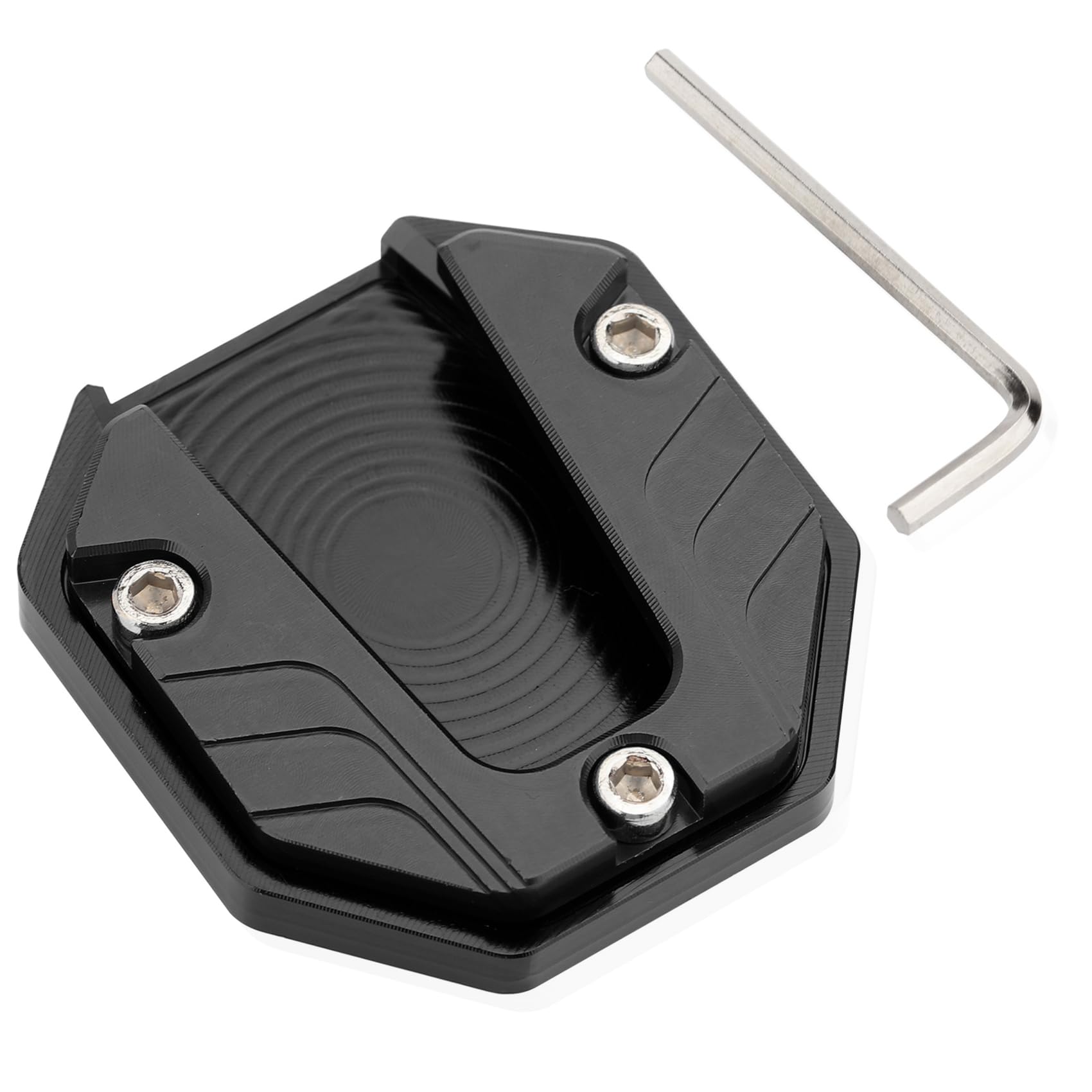 

LeTradeJP Black Side Stand, Plate, Alloy, Plate, Dress Up Part, Universal Side Stand, Part, Honda, Yamaha, Kawasaki, Suzuki