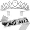 Set Scintillante di Fascia e Tiara di Compleanno per la Ragazza del Compleanno Speciale Set Corona per Donne Ragazze Decorazione Festa Bomboniera Regalo