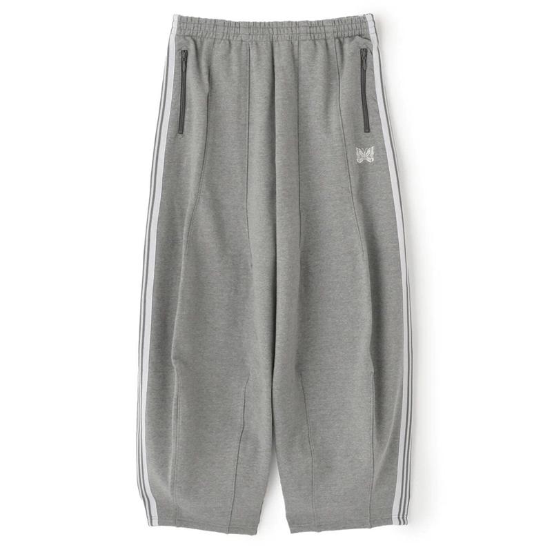 

Шаровары широкие из серой махровой ткани с вышивкой в виде бабочек Needles - LHP Limited Edition M