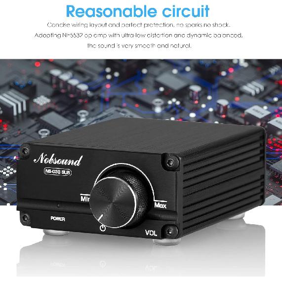 Nobsound 100W Subwoofer Digital Power Amplifier Audio Mini Amp (Black)
