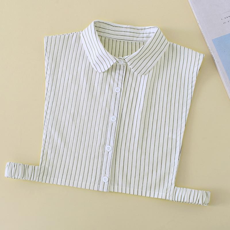 Women Cotton Printed Detachable Lapel Fake Collar Shirt White Ruffles False Collar Woman Removable False Blouse Nep Kraagie
