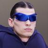 Solglasögon för kvinnor Solskydd UV-skydd Mode Framtidssinne Hip Hop Punk Y2g Solglasögon Herr Street Shooting Catwalk-glasögon för ridning
