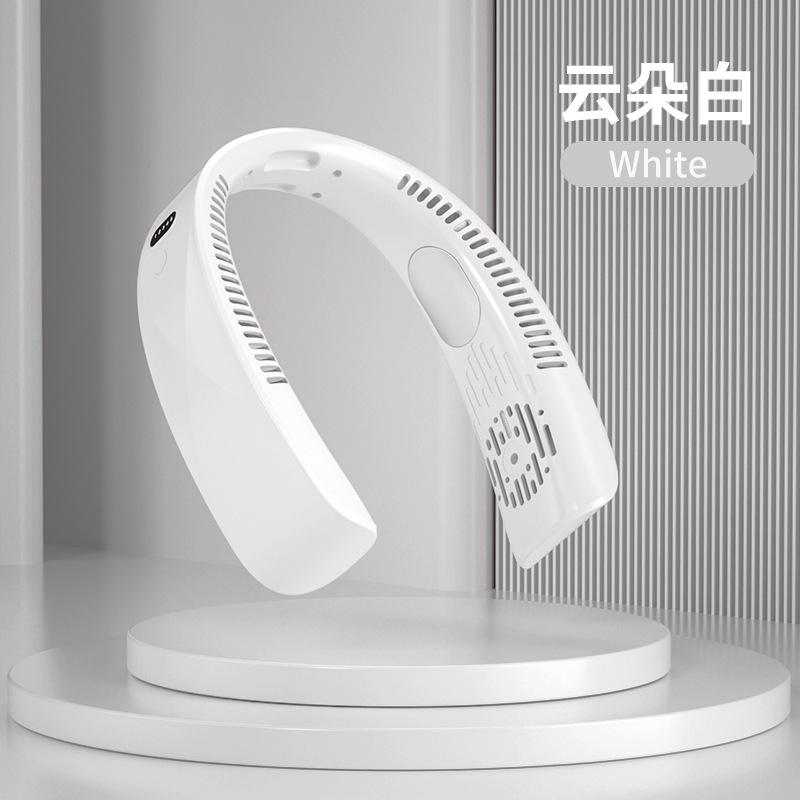 Ventilator portabil pentru gât cu semiconductor de răcire, reîncărcabil, 4000 mAh, fără lame, fără lame, pentru gât (1200/4000mAh două dimensiuni)