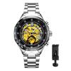 Automatic Mechanical 3ATM Water Analog Adjustable Stainless Steel Fashion Accessory Perfect Gift for Day Men's Watch, Resistant Luminous, Display,