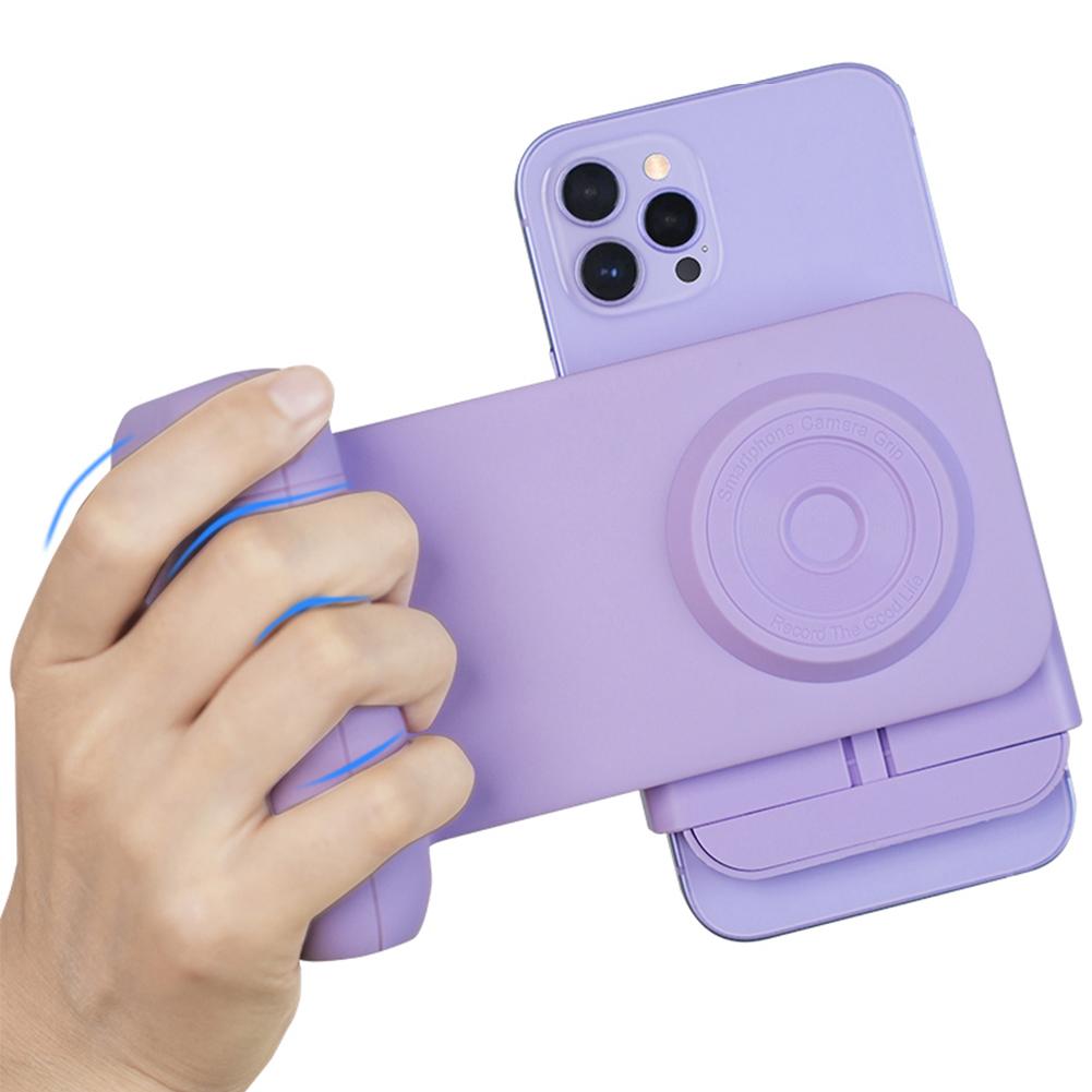Desktop Wireless Charging Phone Stand with Detachable BT Wireless Remote Phone Holder Wireless Charger for Photo Video Shooting