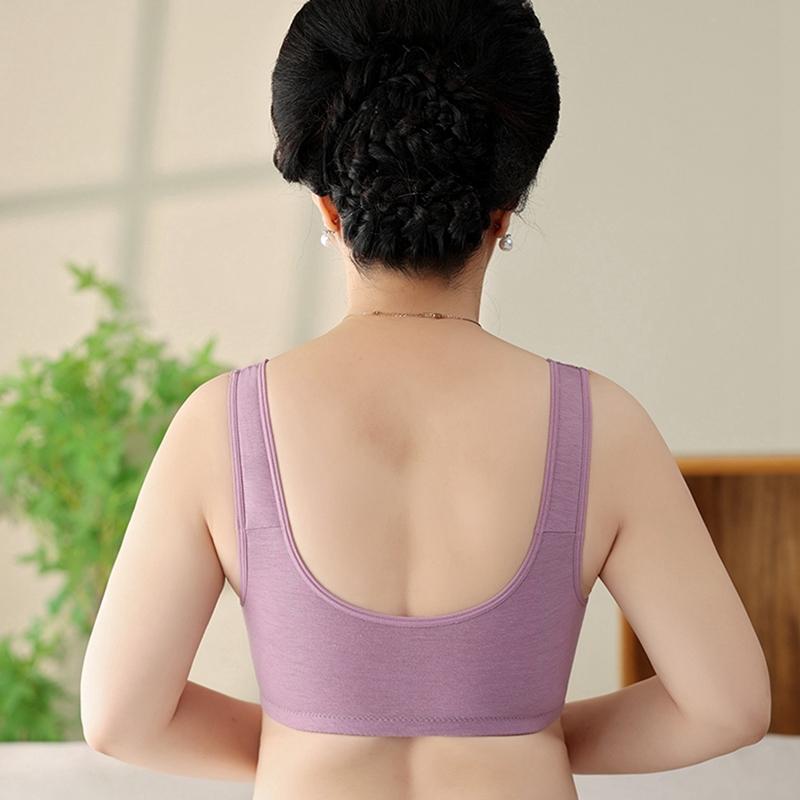 Women Wire-Free Clasp-front Bra Wide Strap Plus-Size Bra