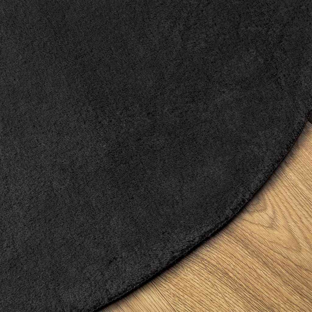 Area Rug HUARTE Black 100 X 200 Cm Polyester