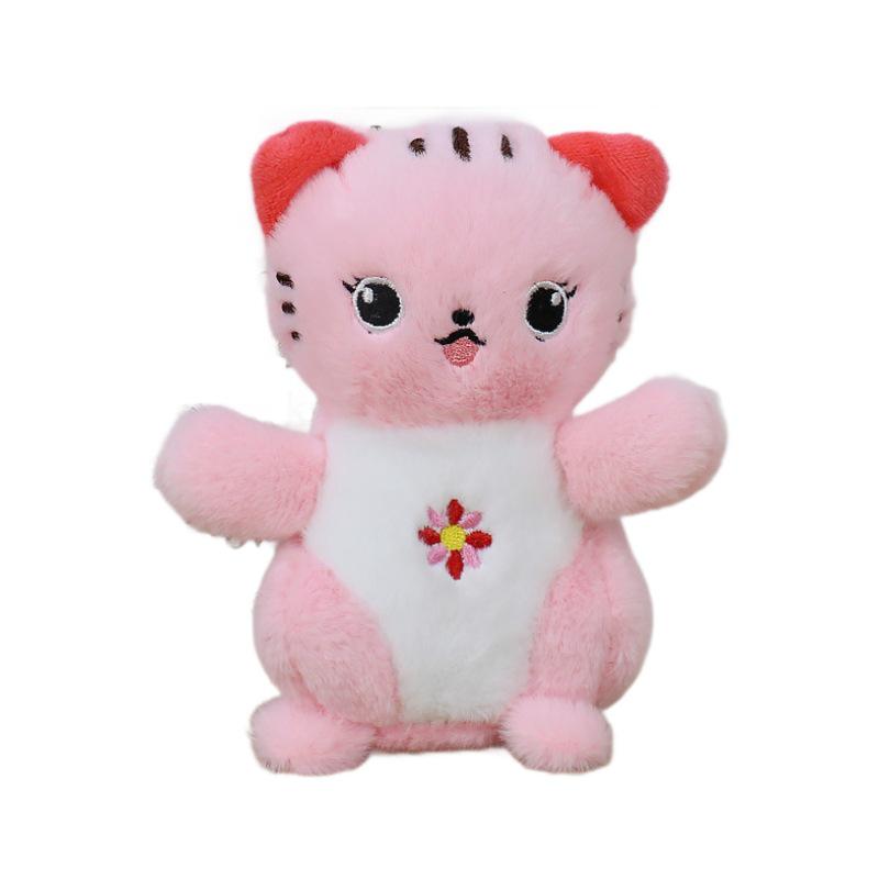 4-inch Little Flower Cat Plush Keychain - Cute Gift for Girls