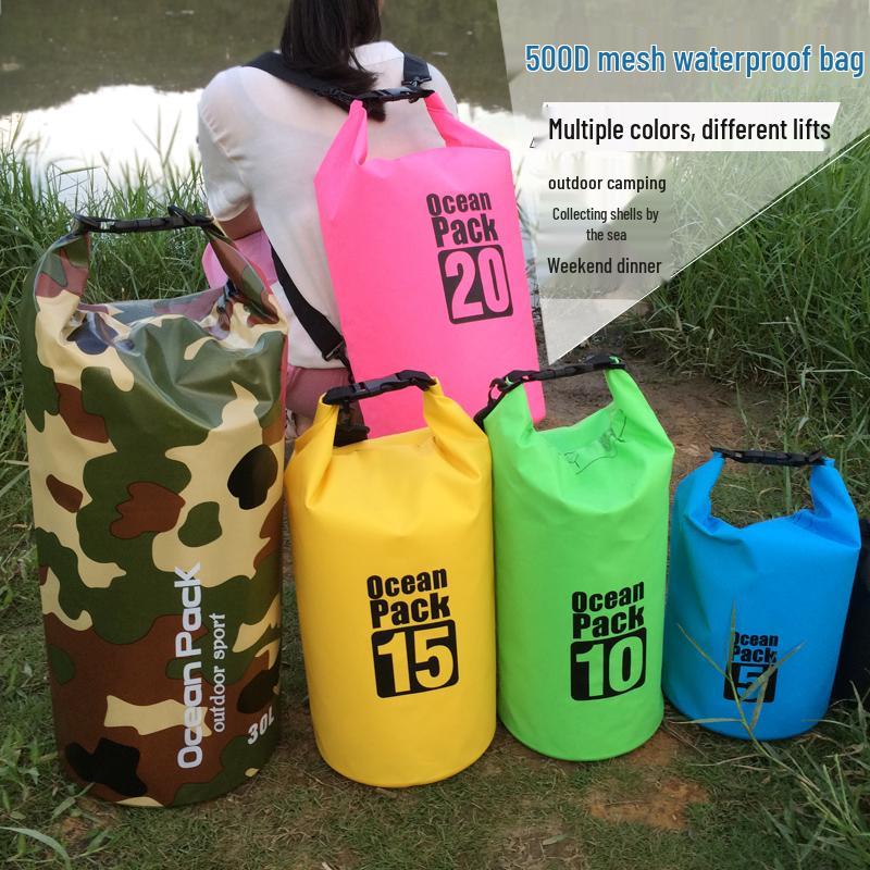 Outdoor PVC Waterproof Backpack for Beach, Rafting & Swimming
