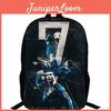 Mochila Escolar de Futebol para Crianças Messi com Tecido Oxford Respirável para Alunos do Ensino Fundamental