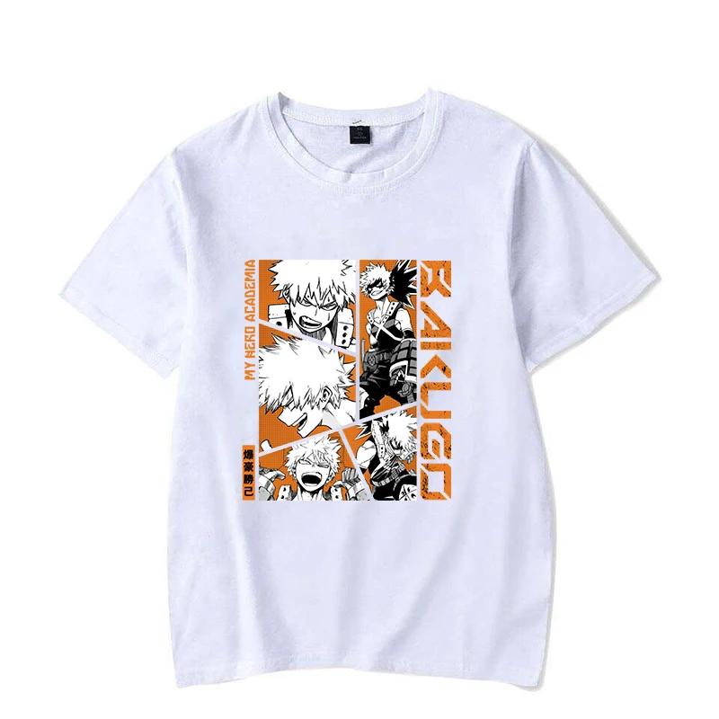 Tricouri Noi Anime Bakugou Katsuki Imprimate pentru Femei Bărbați Tricou de Vară Personalitate Casual Mânecă Scurtă Gât Rotund Topuri T-shir