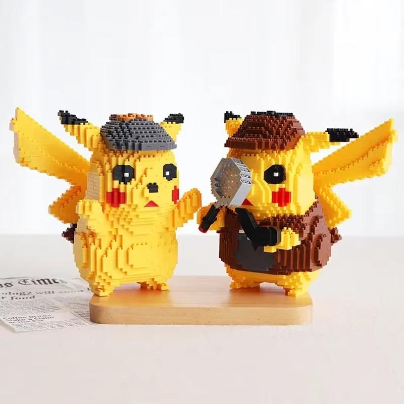 Pokemon Micro Building Block Pikachu Psyduck Gyarados Charizard Squirtle Model Diamond Brick Figure Model Toys for Birthday Gift